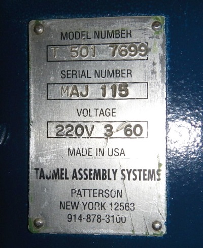 Taumel #T-501, Orbital head forming machine, .55" cap., 6.6" throat - Image 8