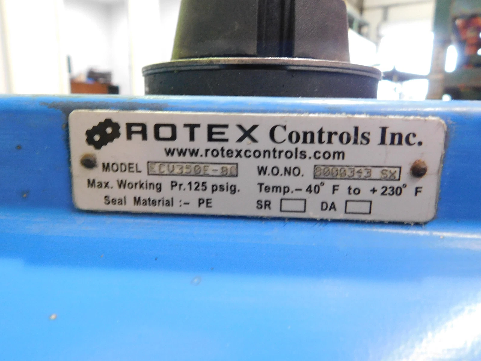Rotex #ECV350E-80, Controls Rack & Pinion Pneumatic Valve Actuator, 125 psi - Image 9