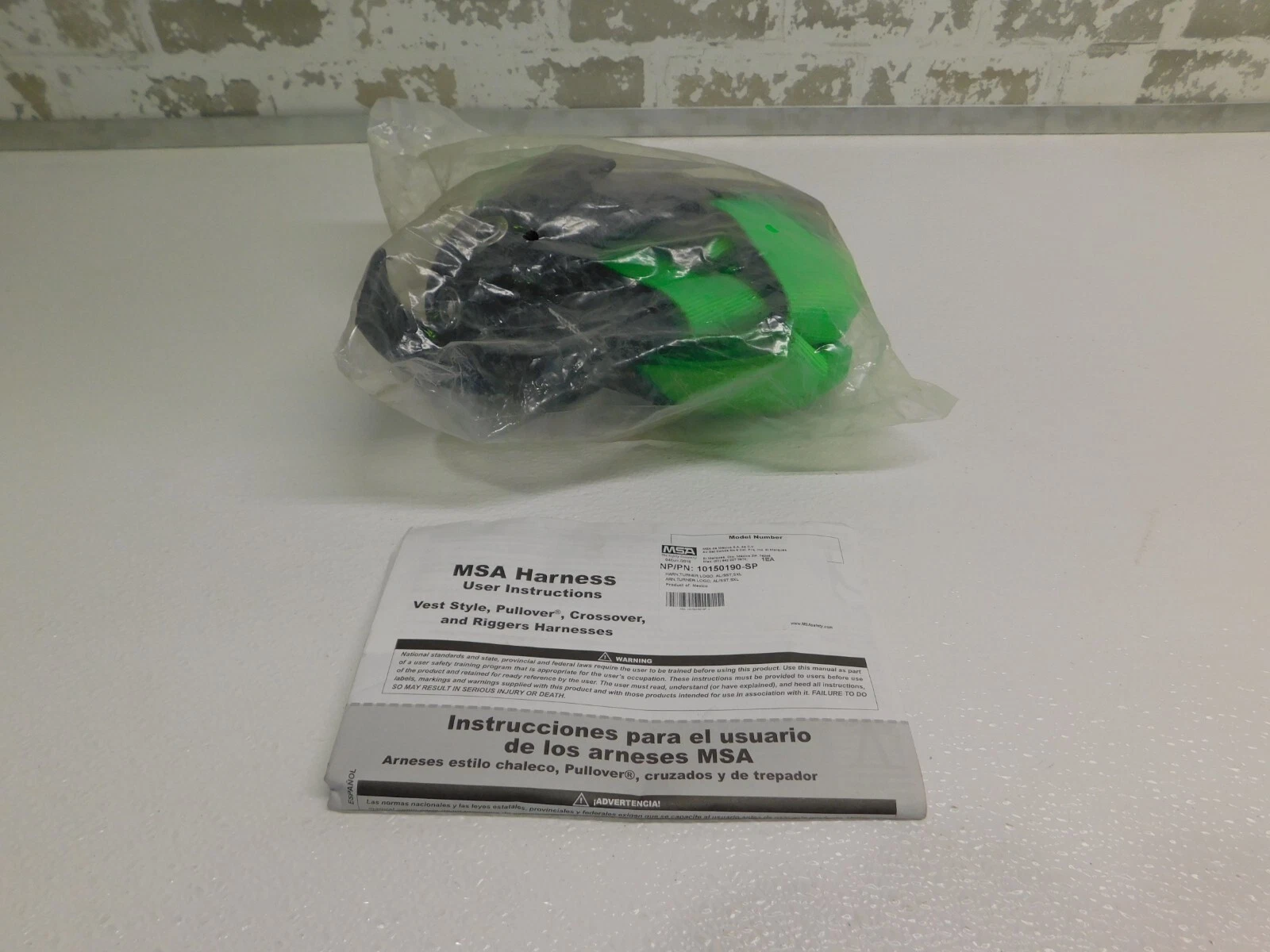 MSA #10150190-SP, Workman Safety Harness, Size SXL, w/Manual, New - Image 1