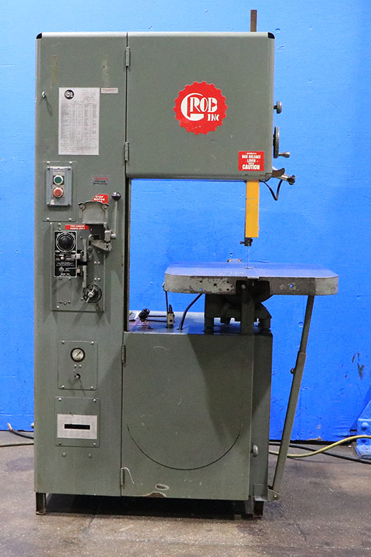 18" x 12" Grob #4V-18, vertical band saw, 1" x 150" blade, variable speed, air hydraulic power feed table - Image 1