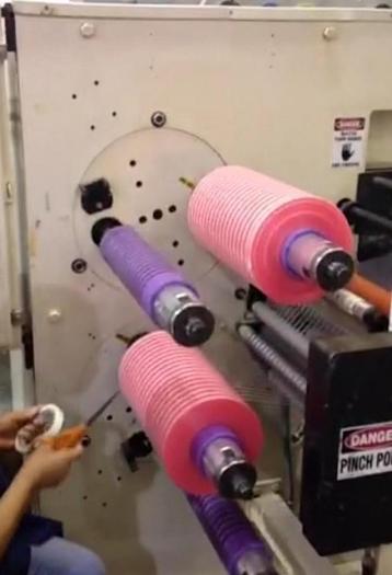Independent Machine Co. #MSDTS, 16" wide duplex turret slitter rewinder, shafted unwind - Image 3