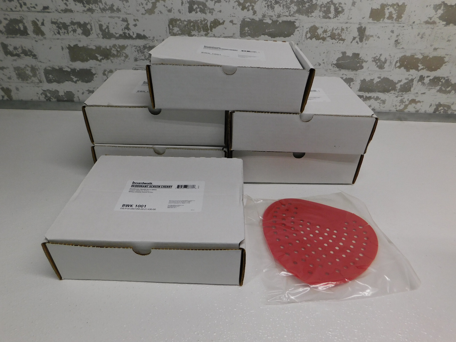 Boardwalk, Urinal Deodorant Screen, Cherry, BWK 1001, 6 Dozen, New (72 available) - Image 1