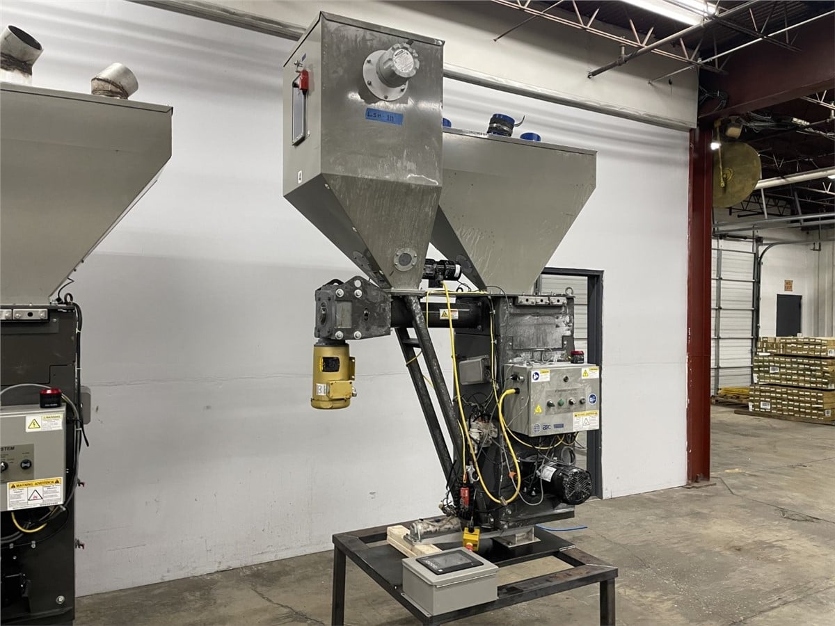 AEC #BD-2500R-4, 3 component gravimetric blender, 2500 lb/hr, pneumatic slide gates, 2017 - Image 6