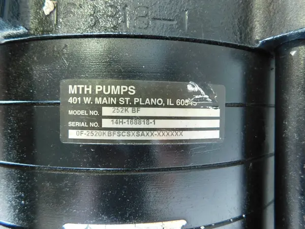 30 GPM @ 450 HD, MTH #252K-BF, Regenerative Turbine Pump, 2" in, 1-1/2" out, 1755 RPM, 10 HP, 230/460V., 1.15 - Image 5
