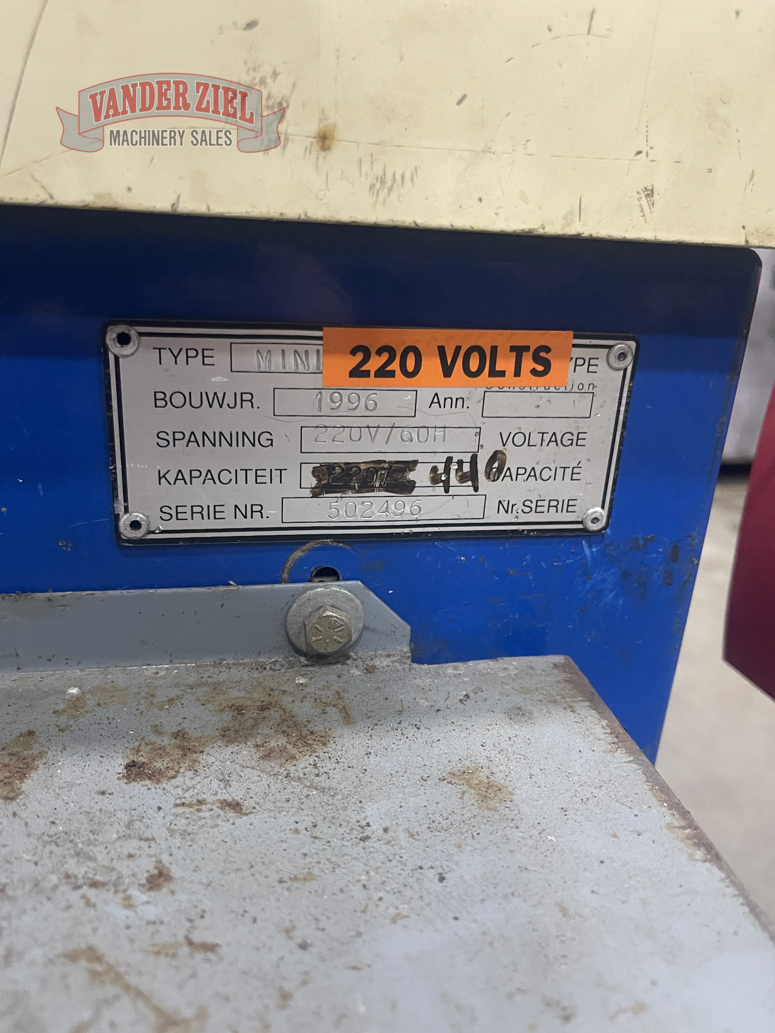 8" gauge x 8.66" Haco #Mini-220/4, hydraulic corner notcher, 25" x25" table, 90° cutting angle - Image 7