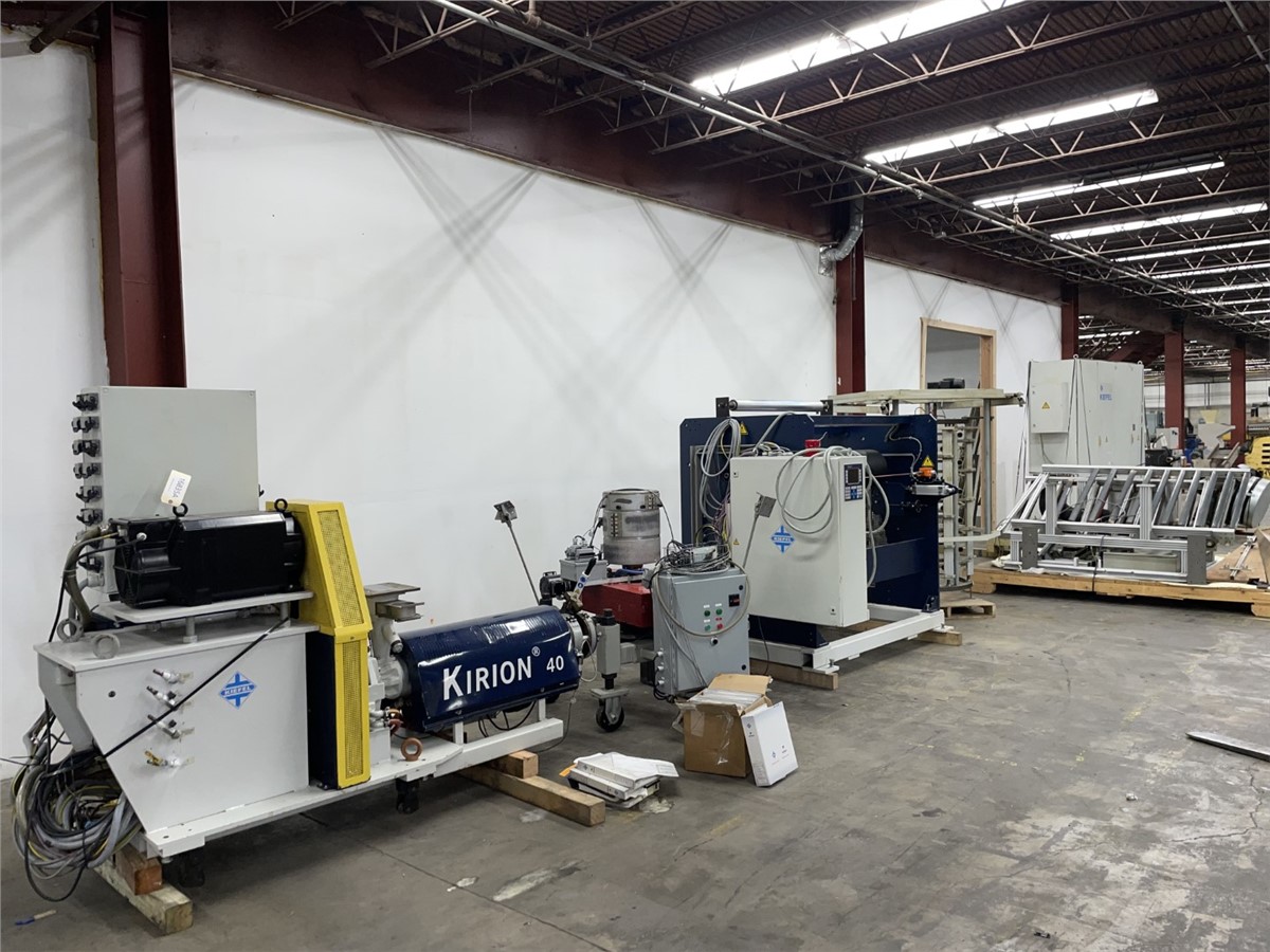 1.6" Kiefel Technologies Lowboy, Extruder, air cooled, Kirion C Control, die w/ cart, calibration cage - Image 1