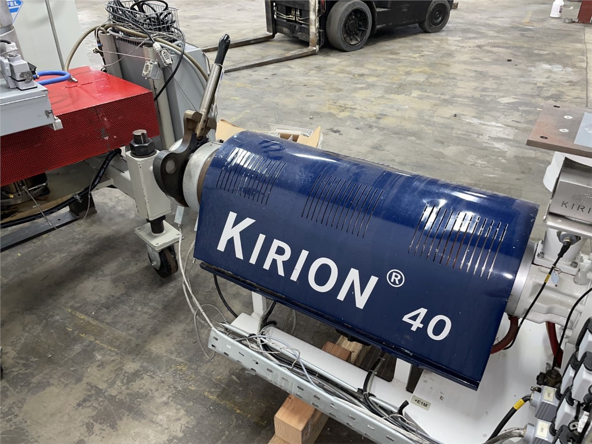 1.6" Kiefel Technologies Lowboy, Extruder, air cooled, Kirion C Control, die w/ cart, calibration cage - Image 4