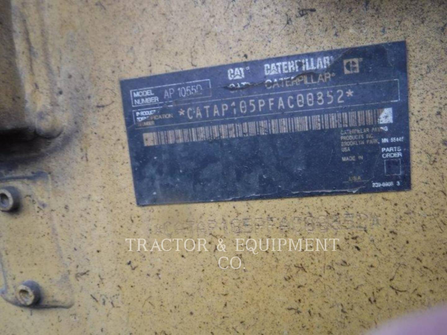 Caterpillar AP1055D, Asphalt Paver, 7198 hours, S/N: FAC00852, 2011 - Image 6