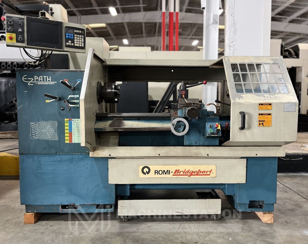 Bridgeport, Romi #EZ-Path, CNC engine lathe, 17" swing, 10" chuck, 6-jaw, A2-5, tailstock, 1995 - Image 1