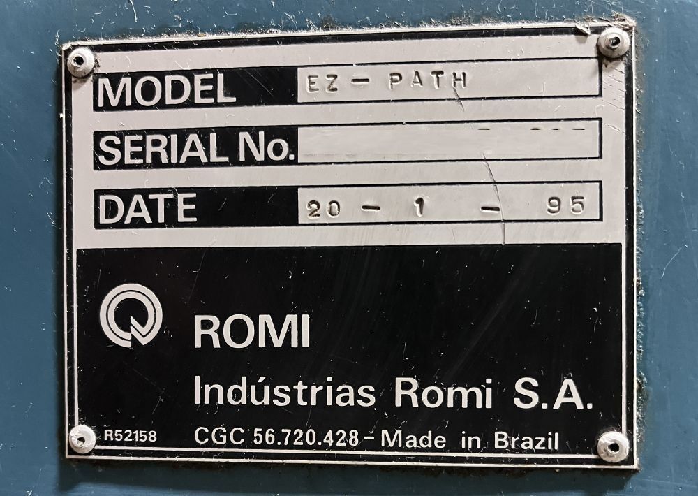 Bridgeport, Romi #EZ-Path, CNC engine lathe, 17" swing, 10" chuck, 6-jaw, A2-5, tailstock, 1995 - Image 10