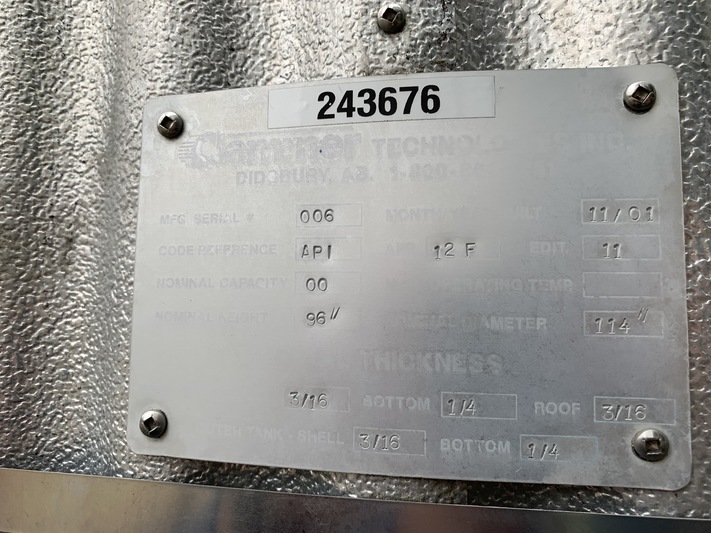 100 bbl Double Wall Coated Production Tank, 2001 - Image 4