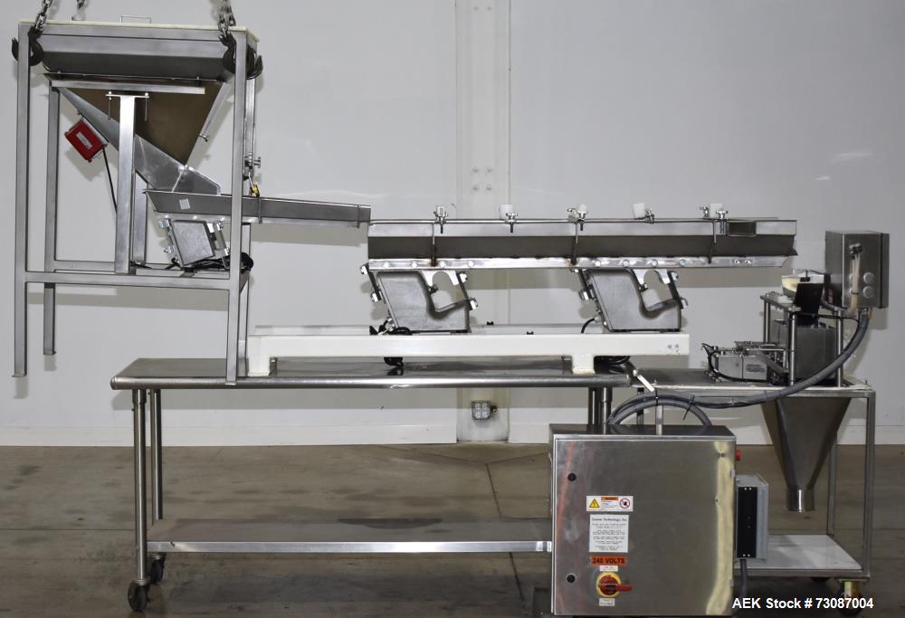 Weigh Right #IQ-SHUTTLE SP, Linear Bulk Dribble Scale. Infeed hopper with Syntron model BF-2-B magnetic - Image 2