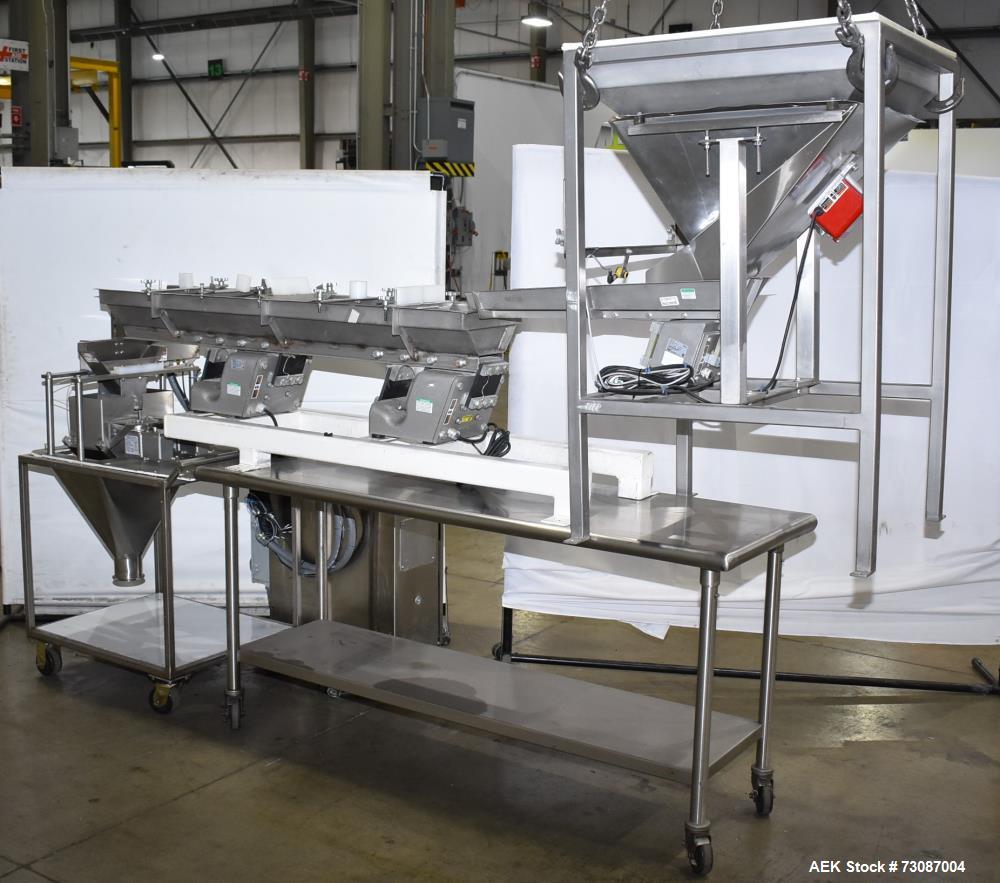 Weigh Right #IQ-SHUTTLE SP, Linear Bulk Dribble Scale. Infeed hopper with Syntron model BF-2-B magnetic - Image 4