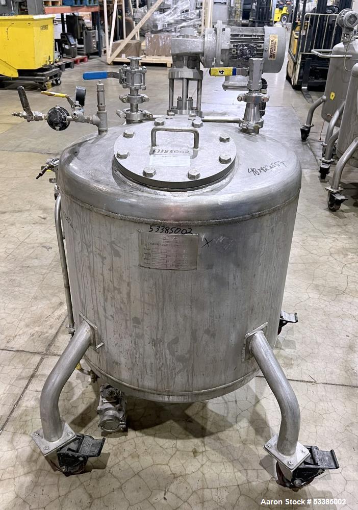 75 gallon Amherst, Agitated Stainless Steel Pressure Tank, Vertical, Approximate 30" diameter x 22" straight - Image 2