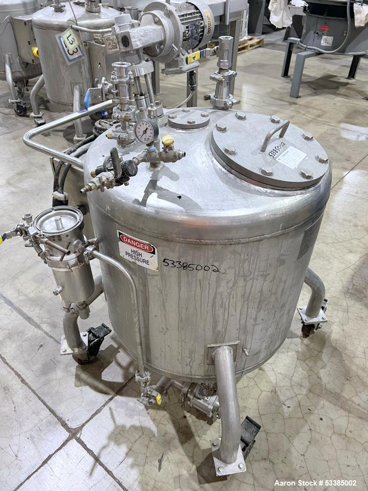 75 gallon Amherst, Agitated Stainless Steel Pressure Tank, Vertical, Approximate 30" diameter x 22" straight - Image 5