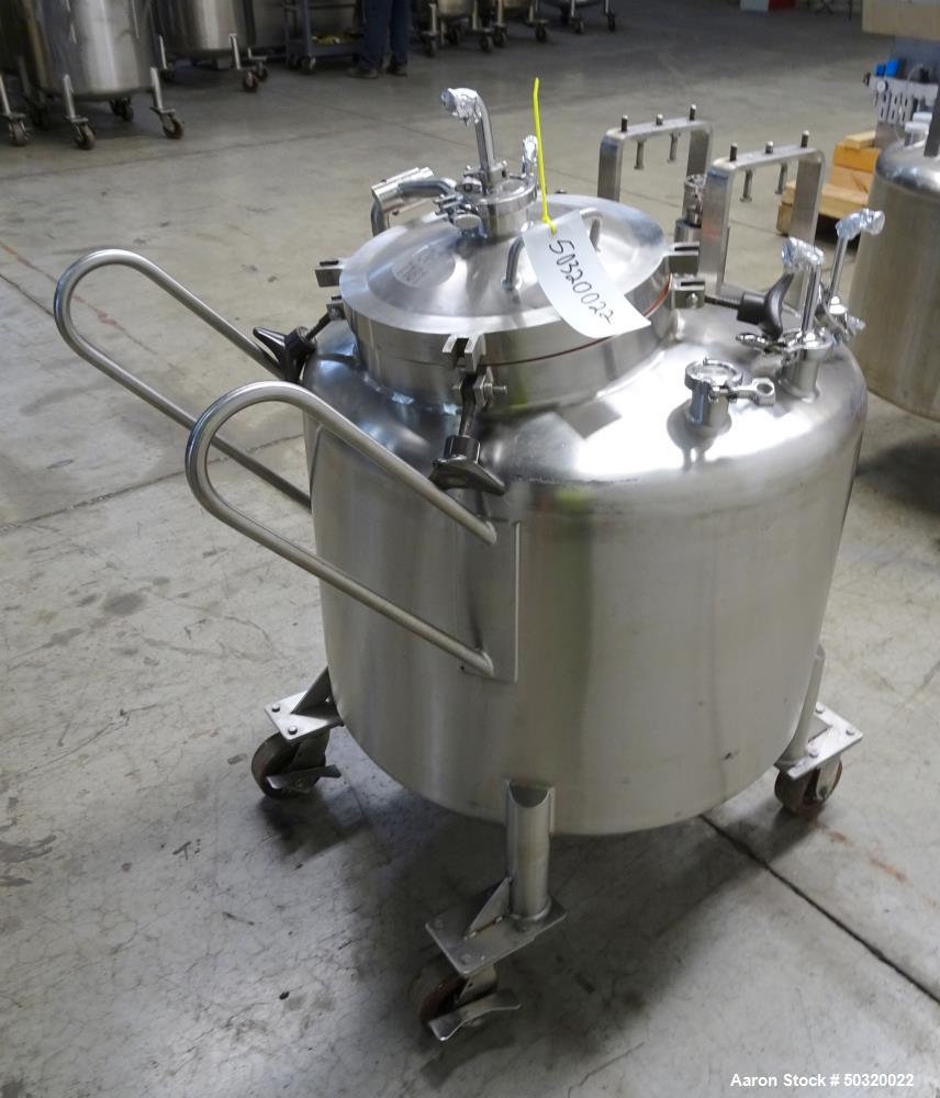 Lee Industries #250LDBT, Pressure Mix Tank, 250 Liter, 316L Stainless Steel, vertical, 30" diameter x 19" - Image 2