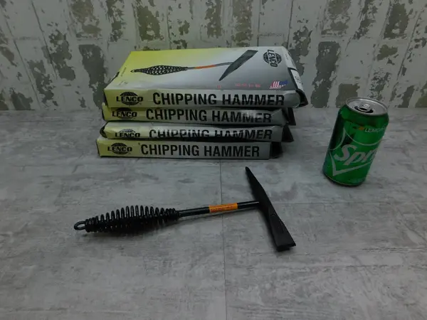 4 NEW Lenco 09010 Chipping Hammer, Chisel & Pick, Spring Handle, 16 oz. Welding - Image 1