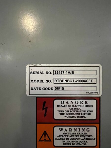 2000 Amp. Russelectric RTBDNBCT-20004CEF, automatic transfer switch with ISO Bypass, 480 Volts, Nema 1 - Image 2