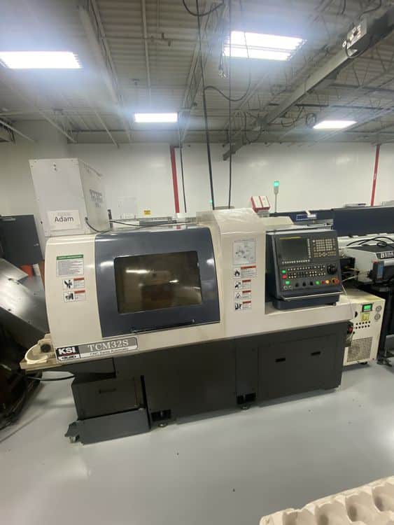 KSI #TCM32S, CNC Swiss automatic lathe, Fanuc 0iTF, Barload VITO barfeed, LNS chip conveyor, 2018 - Image 1