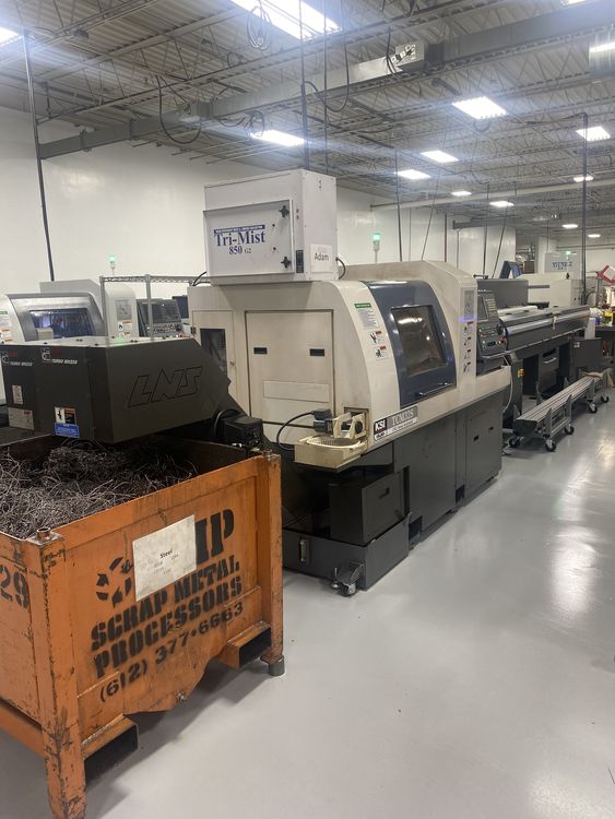 KSI #TCM32S, CNC Swiss automatic lathe, Fanuc 0iTF, Barload VITO barfeed, LNS chip conveyor, 2018 - Image 2