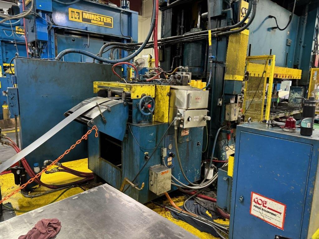 15000 lb. Coe Press Equipment, coil feed line, 24" W x .125" stock, 60" OD, 20"-24" expansion, (7) 5" - Image 5