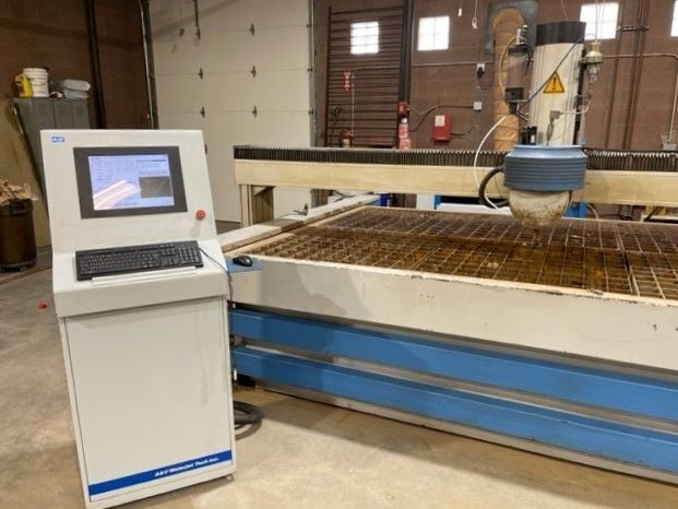 A & V #AV10005BA-5X, waterjet, 6' x 10' table, 50 HP, 55000 psi, PC based Windows 7, 2016 - Image 3