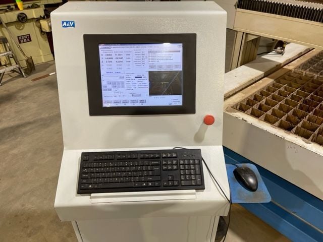 A & V #AV10005BA-5X, waterjet, 6' x 10' table, 50 HP, 55000 psi, PC based Windows 7, 2016 - Image 8