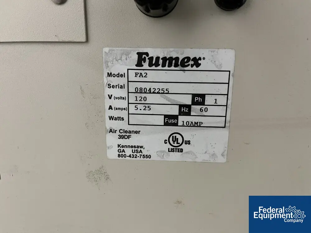 Fumex #FA2, Fume Extractor, stainless steel construction, portable, 120 volts, serial# 08042255 - Image 2