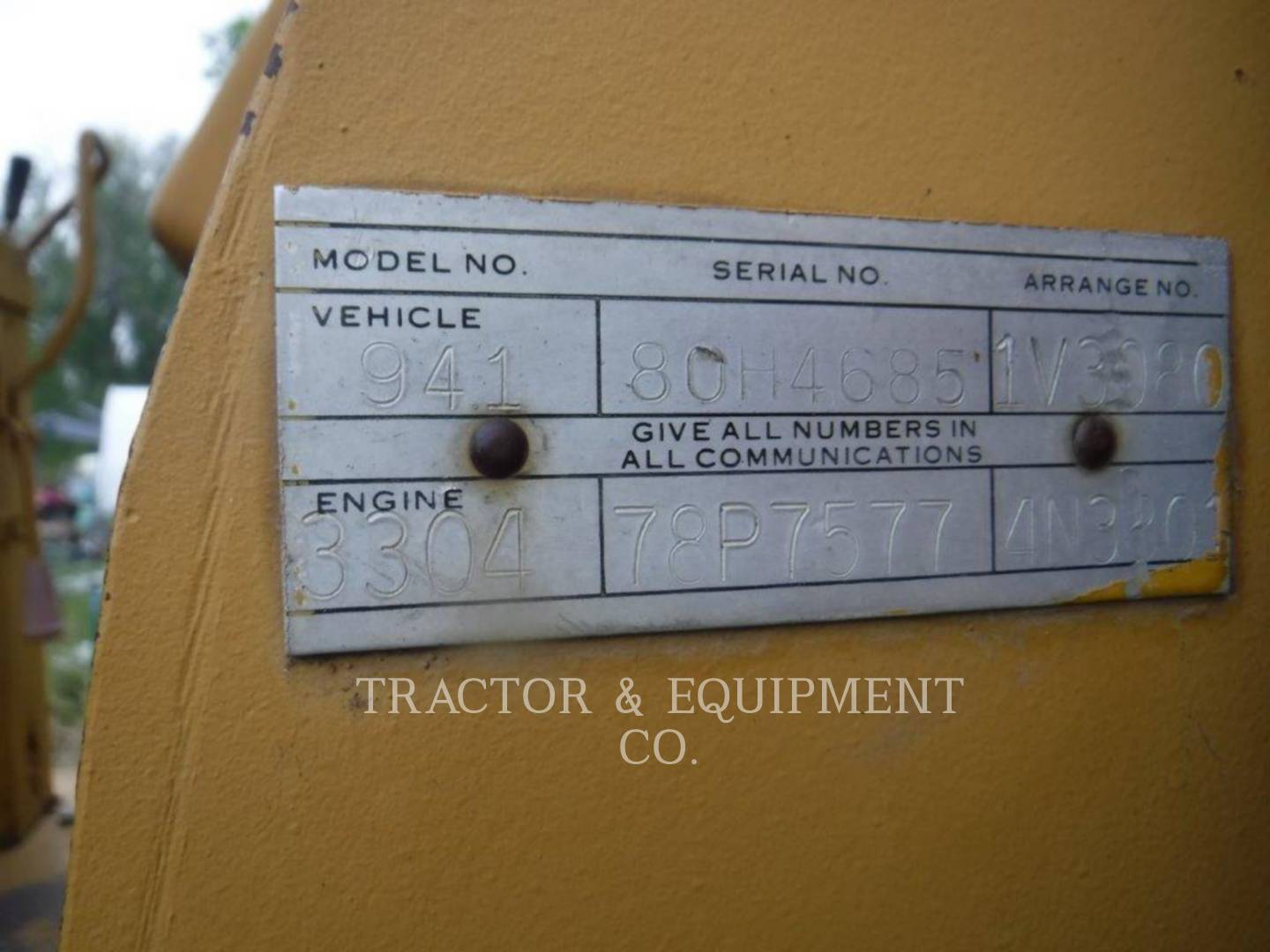Caterpillar 941B, Crawler Dozer, 3533 hours, S/N: 8DH4685, 1969 - Image 5