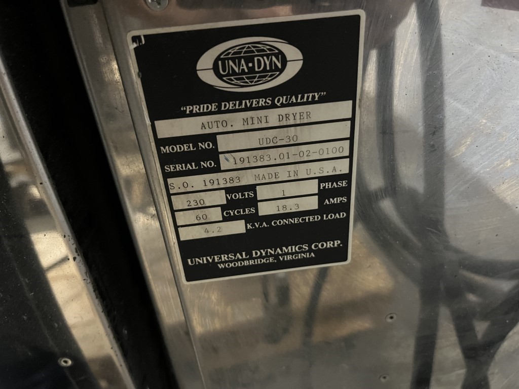 Una-Dyn #UDC-30, Dehumidifying Hopper Dryer & Auto Mini Dryers, Lot of 3, 460 V - Image 6