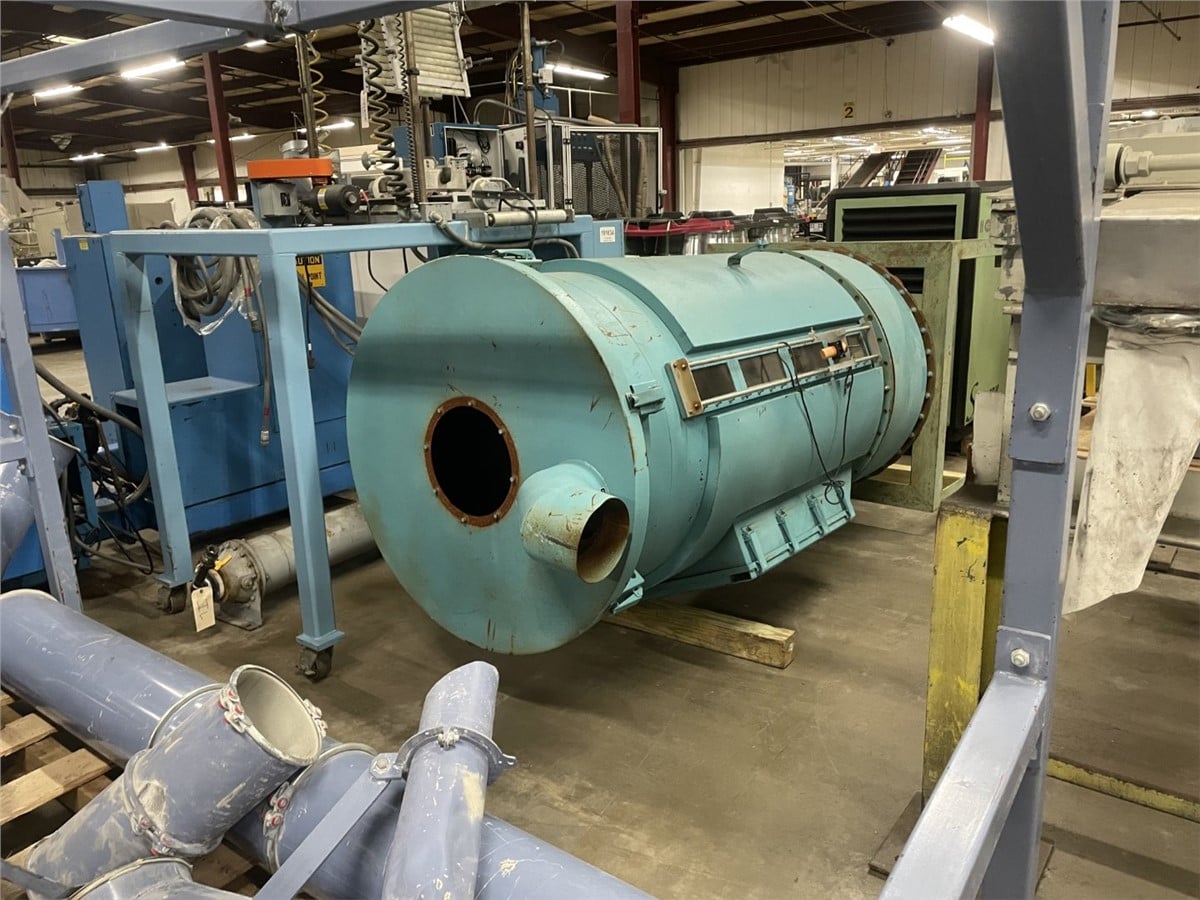 Insulated Drying Hopper, 1000 lb. capacity, 36" diameter, 12" Top Receiver, 6" Bottom Discharge - Image 6
