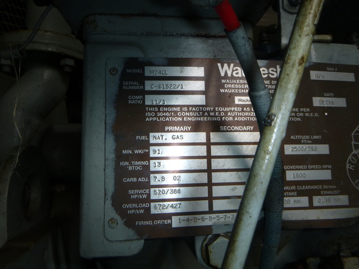 520 HP Ariel #JGJ/2, reciprocating compressor, 2-stages, 520 HP @ 1800 RPM Waukesha H24GL, 1998 - Image 8