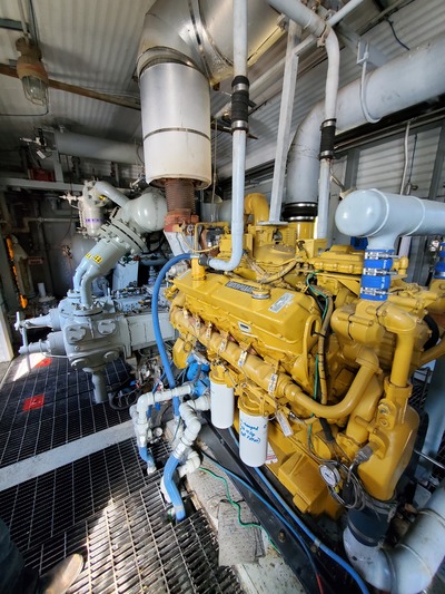 637 HP Ariel #JGJ/4, reciprocating compressor, 3-stages, 637 HP @ 1800 RPM Caterpillar 3412, 2001 - Image 7