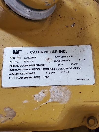 637 HP Ariel #JGJ/4, reciprocating compressor, 3-stages, 637 HP @ 1800 RPM Caterpillar 3412, 2001 - Image 8