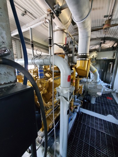 637 HP Ariel #JGJ/4, reciprocating compressor, 3-stages, 637 HP @ 1800 RPM Caterpillar 3412, 2001 - Image 9
