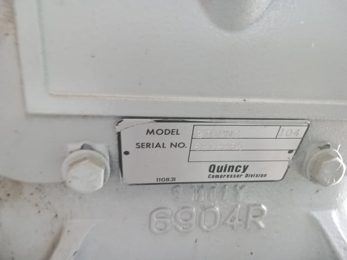 Quincy #270PNG, reciprocating compressor, 1-stage, 2002 - Image 10