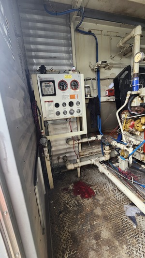 203 HP Sullair #02250163-678, screw compressor, 1-stage, Cat G3306TA, 2005 - Image 8