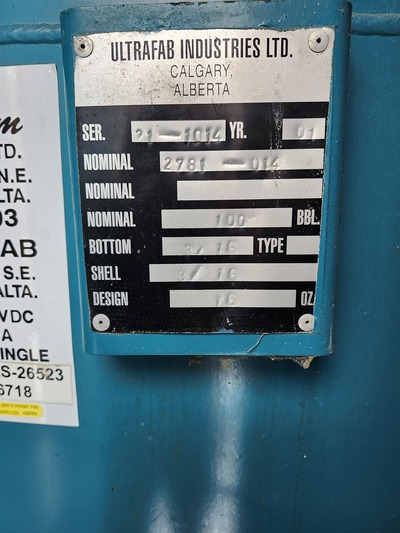 100 bbl Pop Tank, 2001 - Image 3