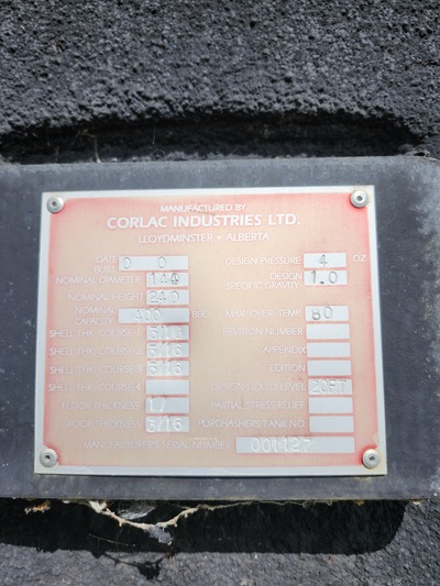 400 bbl Coated Storage Tank, 2000 - Image 3