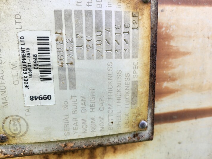 400 bbl Storage Tank, 1982 - Image 4