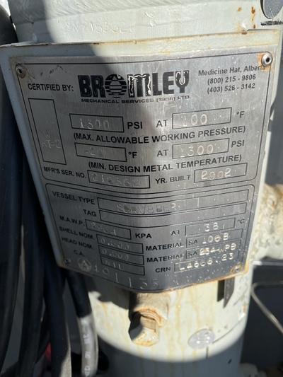 10" Sweet Vertical Separator, 1300 psi, 2002 - Image 2