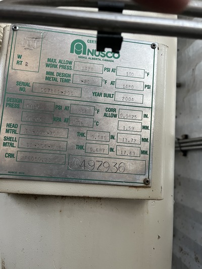 12" Sweet Vertical Separator, 1480 psi, 2004 - Image 2