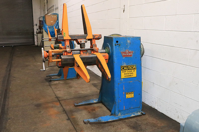 2500 lb. Cooper Weymouth Peterson #2500-18P, non-motorized uncoiler, 18" width, 48" outside dimensions - Image 6