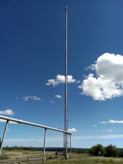 12.8" x 228' BS &B, guyed flare stack, 1970 - Image 2