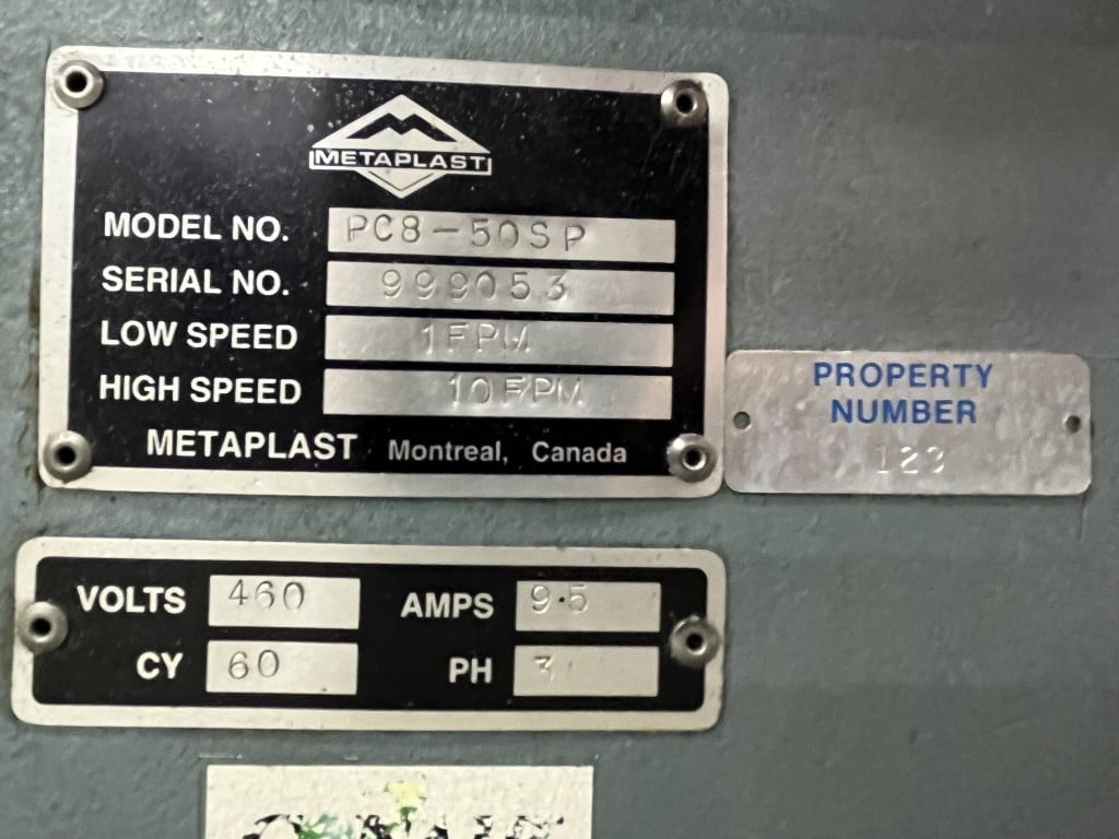 Conair/Metaplast #PC8-50SP, Cleated Puller, R-L operation, 15" x 50", 1-10 FPM, (2) 2 HP, 1750-6000 RPM, 460 V - Image 2
