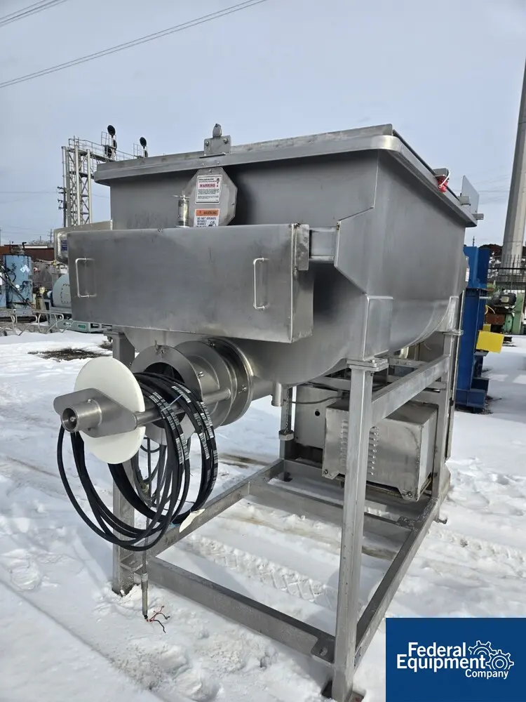 Weiler #M305A, Unload screw discharge mixer, Stainless Steel twin overlapping paddles, central outfeed screw - Image 4