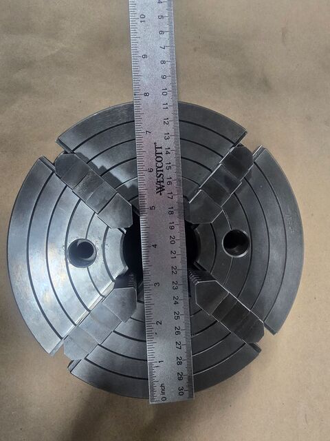 8" Buck, 4-Jaw Lathe Chuck w/ plain back - Image 1