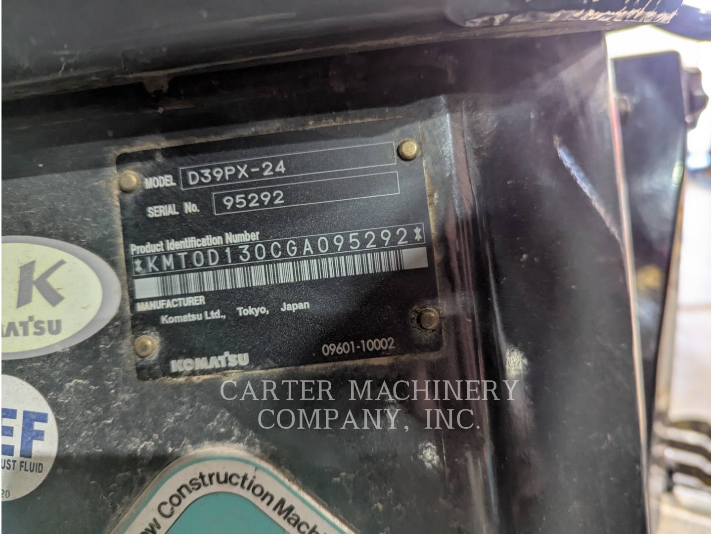 Komatsu D39PX-24, 2755 hours, S/N: 95292, 2016 - Image 6