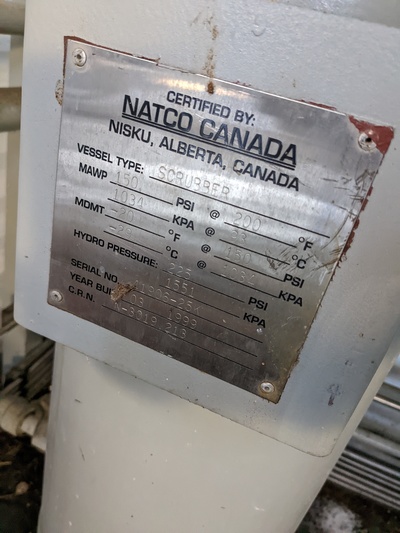 1.5 MMBTU/hr Natco, Sour Line Heater, 24" x7' 6" Sour Separator, 3" coil diameter, 3375 psi, 200&deg;F, 2002 - Image 4