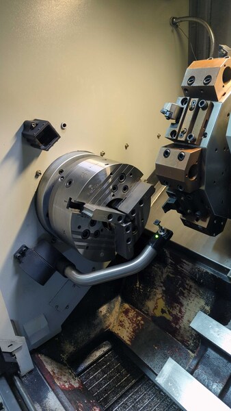 Amera-Seiki #T-312, CNC lathe, 23.6" swing, 12" chuck, 3-jaw, 3.5" bar, 17.7" dia., 18.9" lgth, 12 turret, 30 - Image 2